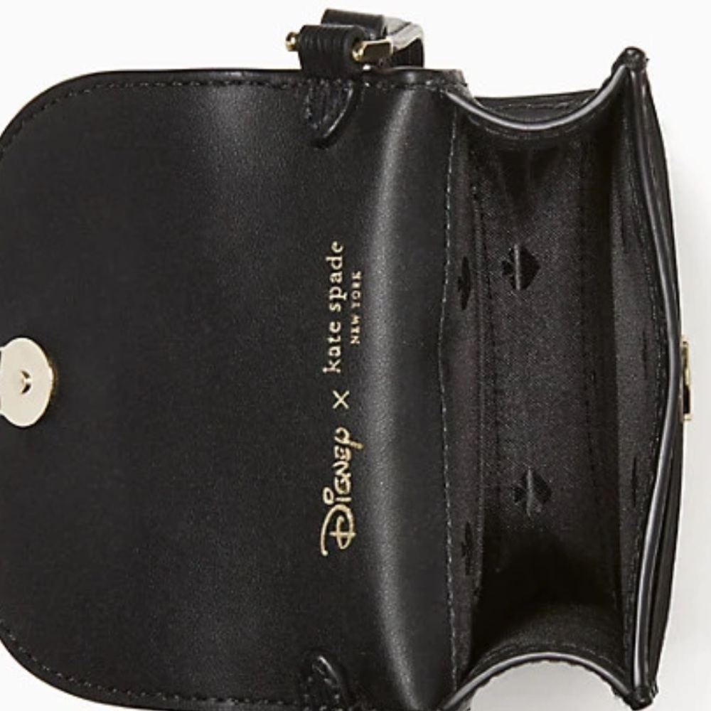 KATE SPADE DISNEY MINNIE MOUSE NORTH SOUTH FLAP PHONE CROSSBODY polka dot - Picture 4 of 7